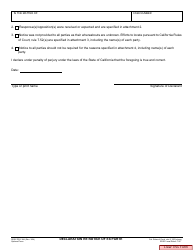 Form SDSC PR-136A Declaration Re Notice of Ex Parte - County of San Diego, California, Page 2