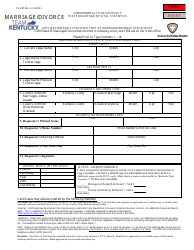Document preview: Form VS-230 Application for a Certified Copy of Marriage/Divorce Certificate - Kentucky