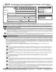 IRS Form CT-1 X Adjusted Employer&#039;s Annual Railroad Retirement Tax Return or Claim for Refund