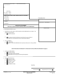 Document preview: Form CV-4C Notice of Attachment - California