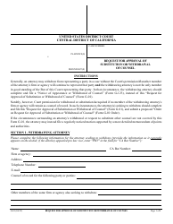 Form G-01 Request for Approval of Substitution or Withdrawal of Counsel - California