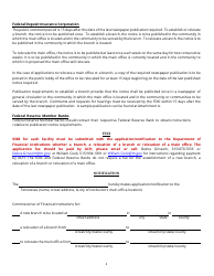 Application/Notification to Establish a New Branch Facility - Relocate the Main Office of a Bank - Tennessee, Page 2