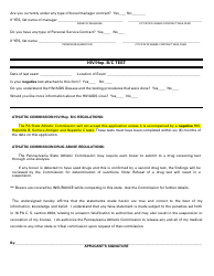 Form OSOC-103-1-73 Application for Boxer License - Pennsylvania, Page 2