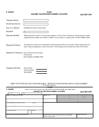 Document preview: Form F-1040PV Income Tax Return Payment Voucher - City of Flint, Michigan, 2023