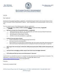 Document preview: Senior Citizen Owner-Occupied Property Rehabilitation Program Application - Dutchess County, New York