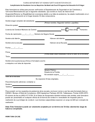Document preview: Formulario HSMV72836 Cumplimiento De Estudiante Con Los Requisitos De Matricula Para El Programa De Educacion En El Hogar - Florida (Spanish)