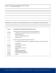 On-Site Monitoring Form - National School Lunch Program - Arizona, Page 3