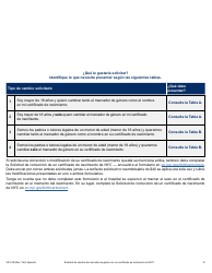 Formulario VR-218 Solicitud De Cambio De Marcador De Genero En Un Certificado De Nacimiento De Nyc - New York City (Spanish), Page 2