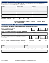 Formulario VR-218 Solicitud De Cambio De Marcador De Genero En Un Certificado De Nacimiento De Nyc - New York City (Spanish), Page 5