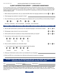 Document preview: Form OEO-1016A Client Satisfaction Survey - Language Assistance - Arizona