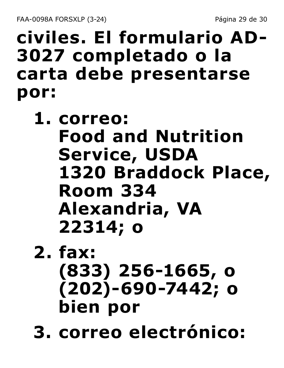 Formulario FAA-0098A-SXLP Solicitud De Apelacion (Letra Extra Grande) - Arizona (Spanish), Page 29