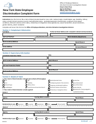 Form ADID-04 New York State Employee Discrimination Complaint Form - New York