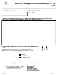 Form ADID-04 New York State Employee Discrimination Complaint Form - New York, Page 2