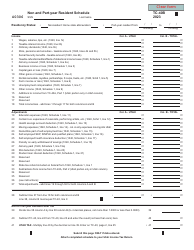 Document preview: Form TC-40B Non and Part-Year Resident Schedule - Utah, 2023