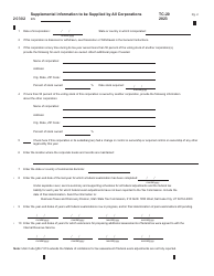Form TC-20 Utah Corporation Franchise and Income Tax Return - Utah, Page 2