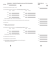 Form TC-20 Utah Corporation Franchise and Income Tax Return - Utah, Page 4
