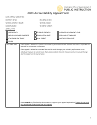 Accountability Appeal Form - Washington, Page 2