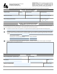 Document preview: Form PI1624-LWS1-PROG Progress Confirmation - Wisconsin