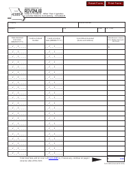 Form 4389 Schedule B Tobacco Products - Other Than Cigarettes Customer Returns to Inventory - Missouri