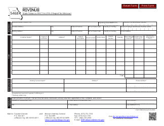 Document preview: Form 5468 State Tobacco Pact Act Pa-2 Report for Missouri - Missouri