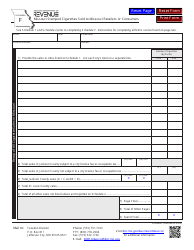 Schedule F Missouri Stamped Cigarettes Sold to Missouri Retailers or Consumers - Missouri