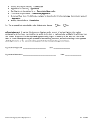 Cosmetology Apprenticeship Application - South Dakota, Page 5