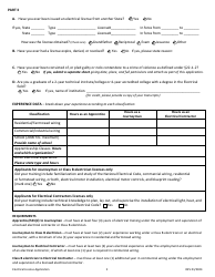 Electrician License Application - South Dakota, Page 2