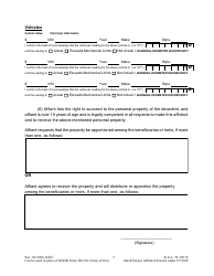 Small Estates Affidavit - Transferring Certain Personal Property in Estates Under $75,000 - Kansas, Page 2