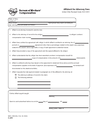 Document preview: Form C-255 (BWC-1386) Affidavit for Attorney Fees - Ohio