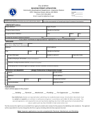 Building Permit Application - City of Adrian, Michigan