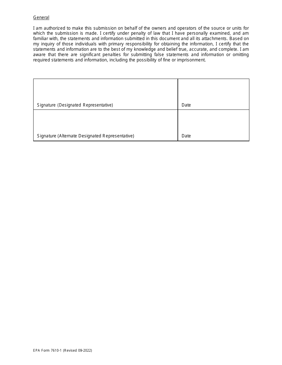 EPA Form 7610-1 Certificate of Representation, Page 16