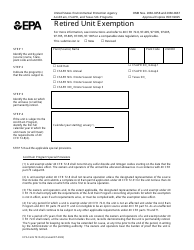 EPA Form 7610-20 Retired Unit Exemption - Acid Rain Program