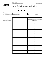 EPA Form 7610-16 Acid Rain Permit Application