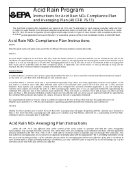 EPA Form 7610-29 Acid Rain Nox Averaging Plan, Page 5