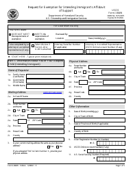 Document preview: USCIS Form I-864W Request for Exemption for Intending Immigrant's Affidavit of Support