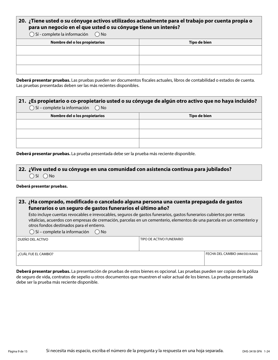 Formulario DHS-3418-SPA Renovacion De Los Programas De Cuidado De Salud De Minnesota - Minnesota (Spanish), Page 10