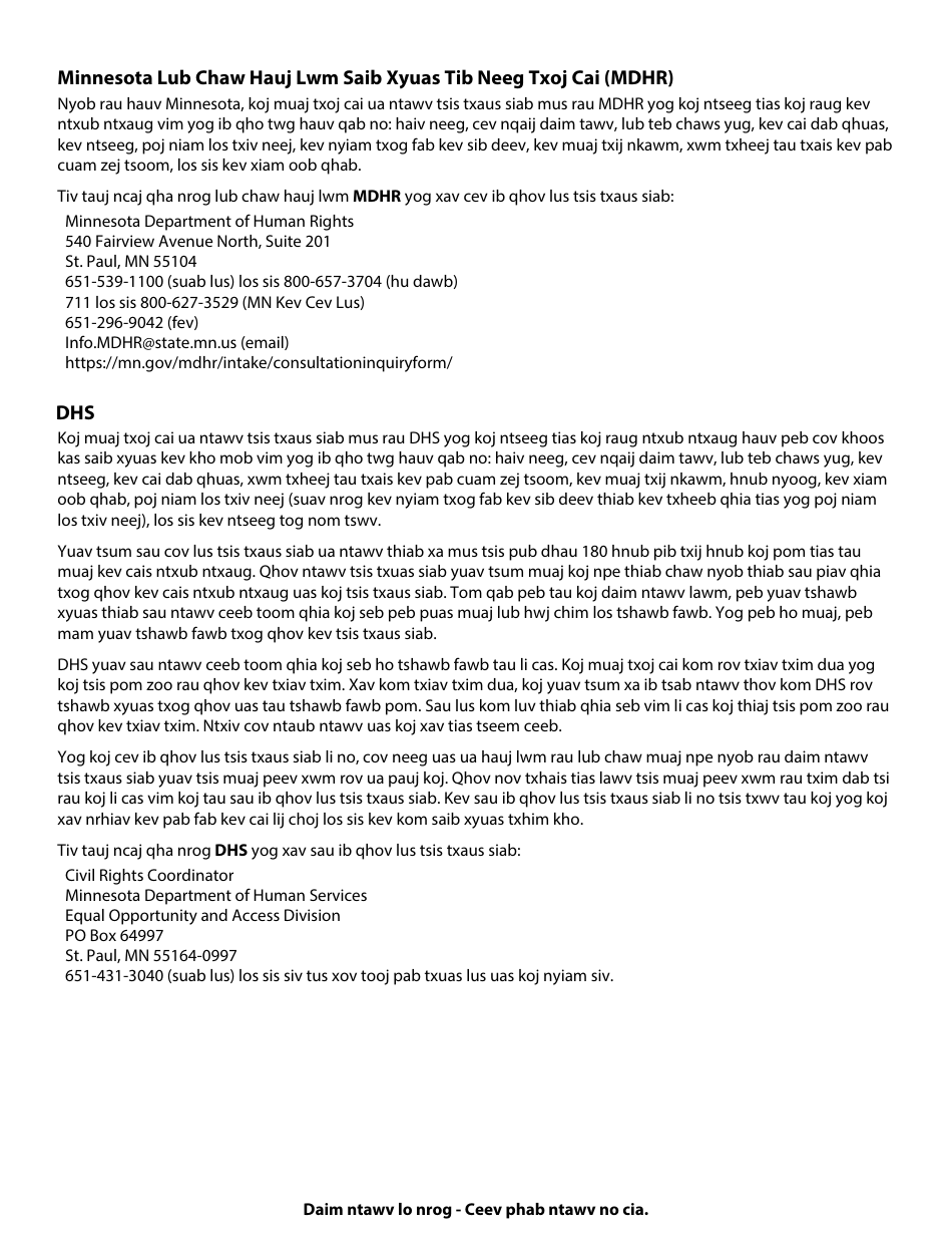 Form DHS-3418-HMN Minnesota Health Care Programs Renewal - Minnesota (Hmong), Page 25