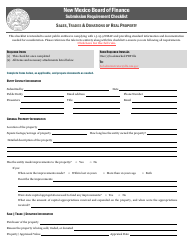 Checklist for Submission on Sales, Trades, and Donations of Real Property - New Mexico