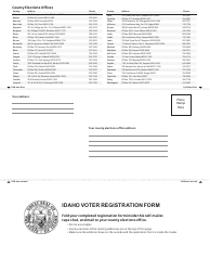 Form ERM-1 Idaho Voter Registration Form - Idaho, Page 2