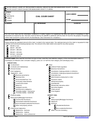 Document preview: Form CLK/CT.096 Civil Cover Sheet - Miami-Dade County, Florida