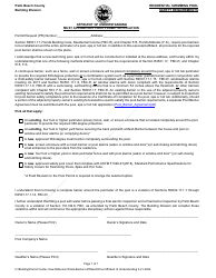 Document preview: Affidavit of Understanding - Residential Swimming Pool - Palm Beach County, Florida