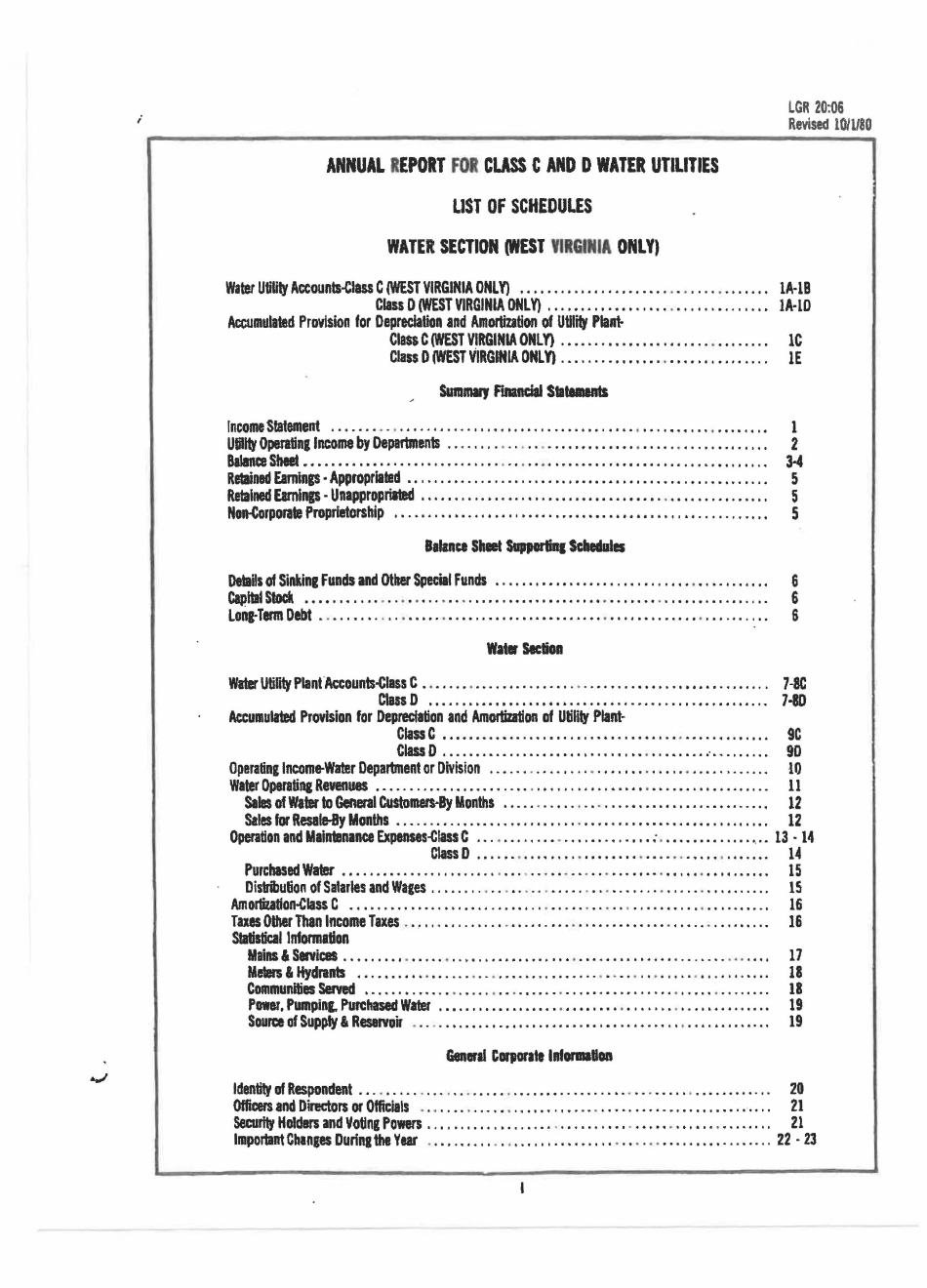 Board of Public Works Annual Report - Water - Small - West Virginia, Page 6