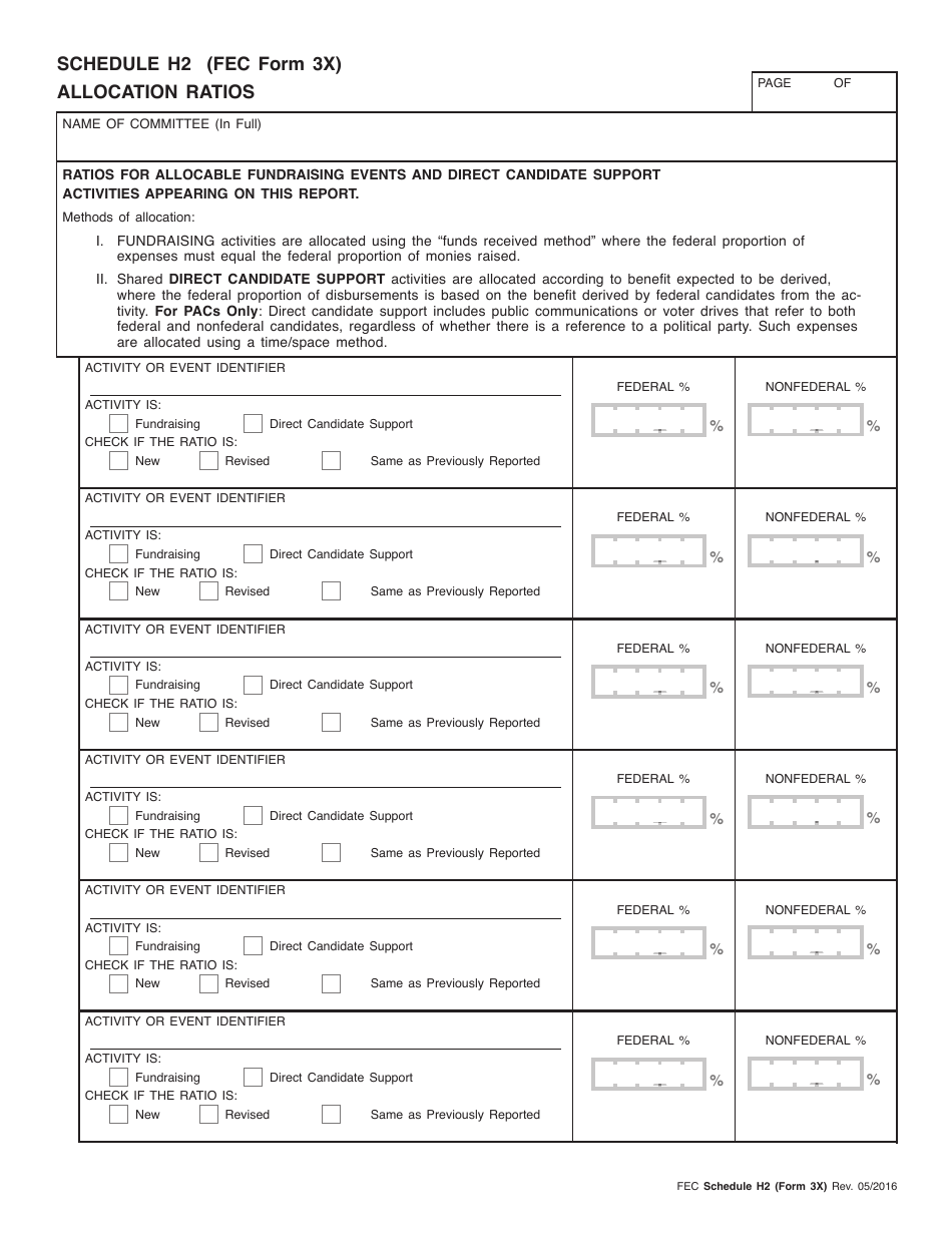 FEC Form 3X Report of Receipts and Disbursements, Page 14