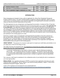 Form LIC281E Application and Supporting Documentation Checklist - Short-Term Residential Therapeutic Program - California, Page 2