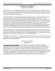 Form LIC281A Application Booklet for Child Care Centers - California, Page 2