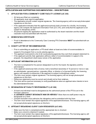 Form LIC281D Application and Supporting Documentation Checklist - Foster Family Agency - California, Page 3