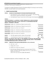 Combined Worksheet for-Postdivorce Maintenance Guidelines and, if Applicable, Child Support Standards Act (For Contested Cases) - New York, Page 10