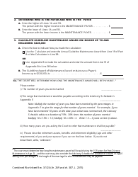 Combined Worksheet for-Postdivorce Maintenance Guidelines and, if Applicable, Child Support Standards Act (For Contested Cases) - New York, Page 2