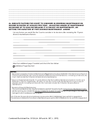 Combined Worksheet for-Postdivorce Maintenance Guidelines and, if Applicable, Child Support Standards Act (For Contested Cases) - New York, Page 3