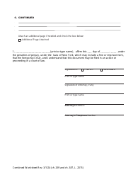Combined Worksheet for-Postdivorce Maintenance Guidelines and, if Applicable, Child Support Standards Act (For Contested Cases) - New York, Page 5